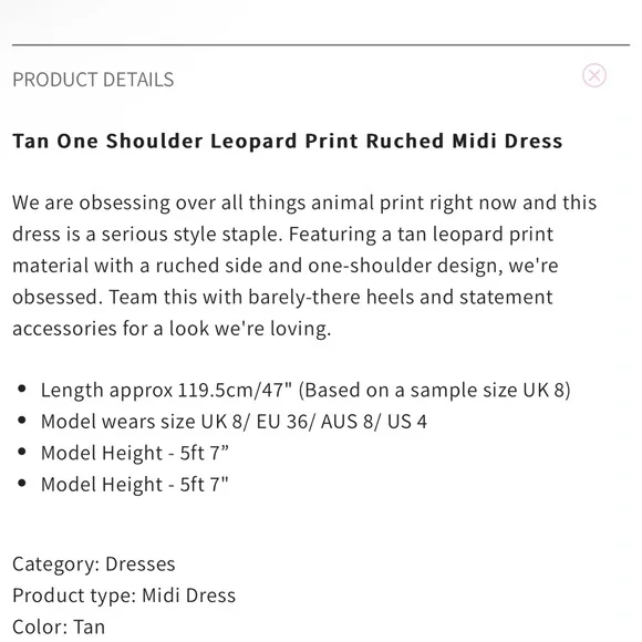 Super sexy chic leopard print asymmetrical dress 🐆 - Picture 12 of 12